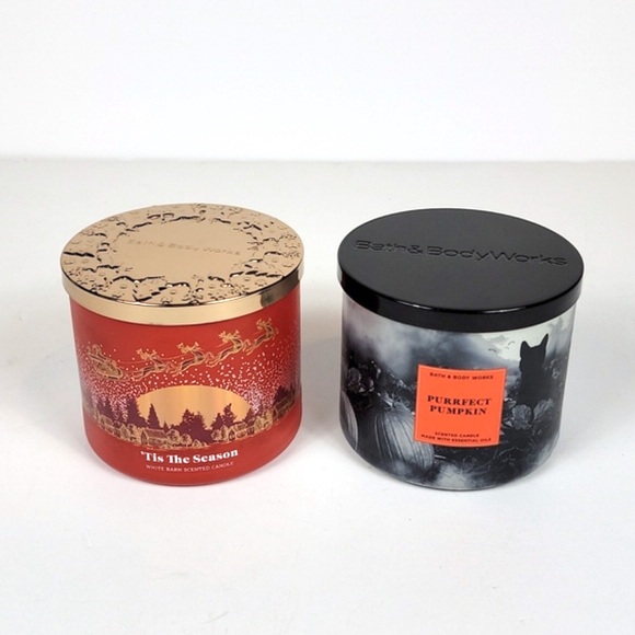 Bath & Body Works Other - Bath & Body Works Empty Large Glass Candle Jars for Reuse or Display - set of 2